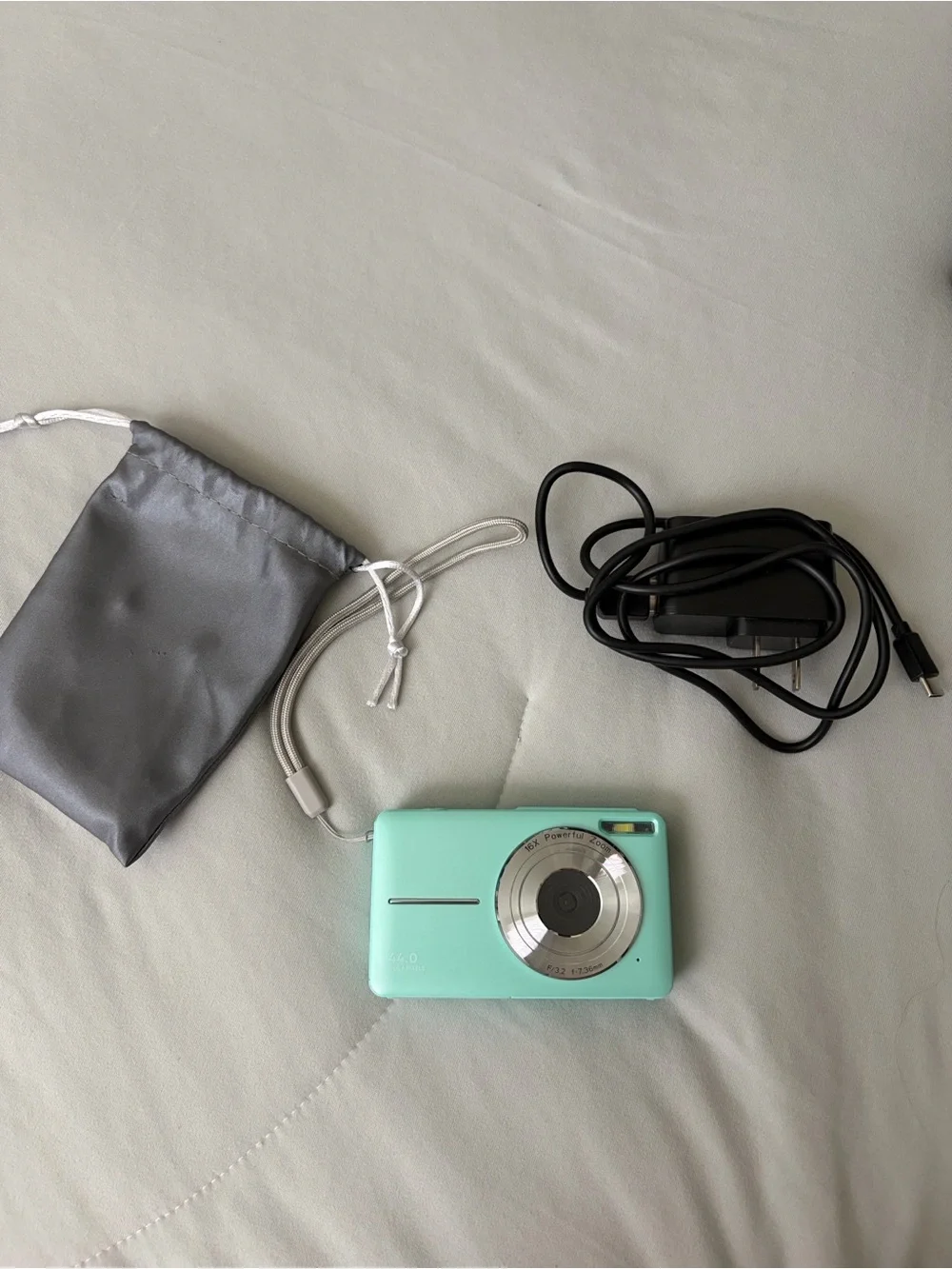 Mint Green Portable Digital Camera - Compact Travel Camera